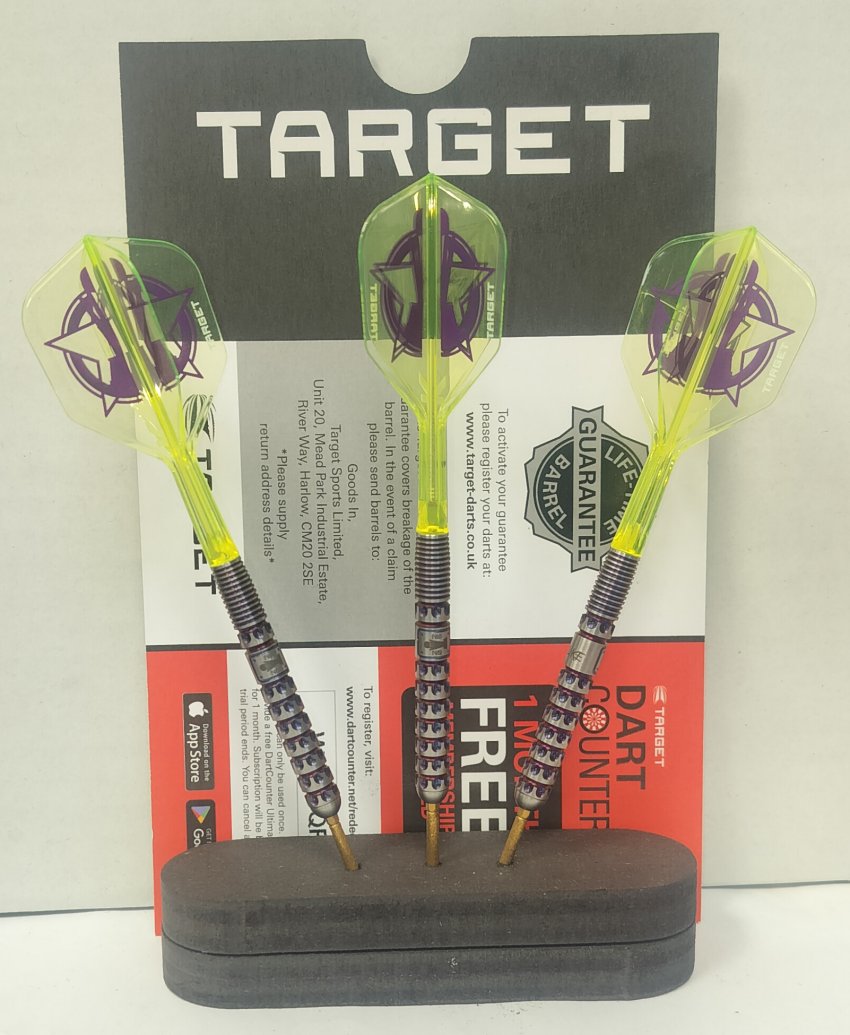 Luke Littler darts + box contents